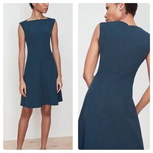 MM LAFLEUR Pauline A-line Square Neck Sleeveless Dress Rainforest Green Size 8